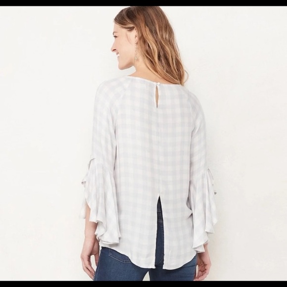 NWT LC Lauren Conrad Bell Sleeve Blouse - Picture 2 of 6